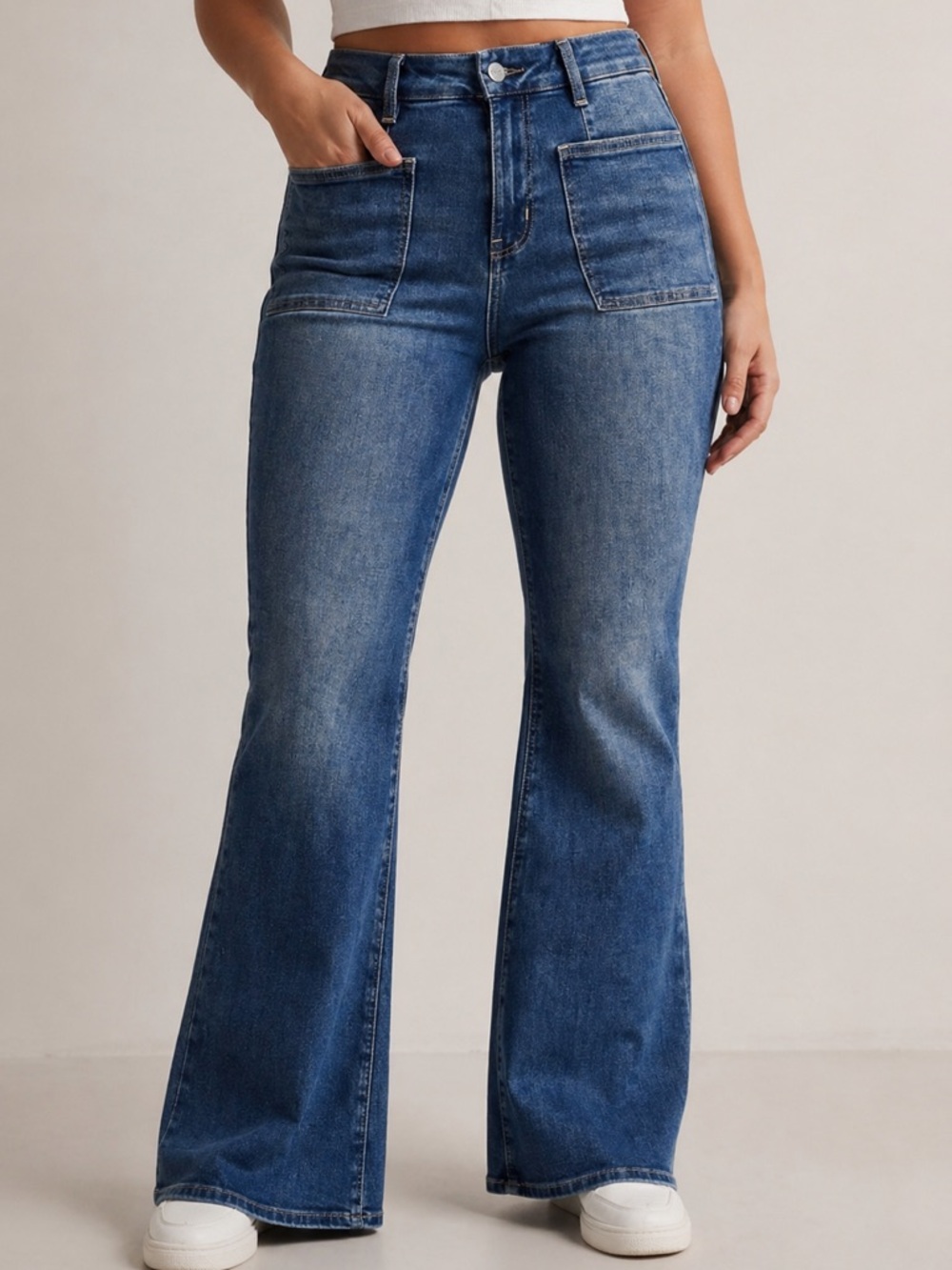 American Eagle Curvy Flare Jeans Size 29 Regular High Rise Medium Wash